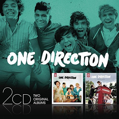 "One Direction album cover with band members and two CD album images."