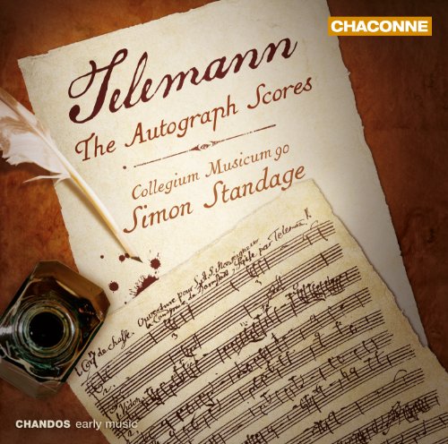 A CD cover featuring a quill pen, inkwell, and sheet music on a wooden surface.