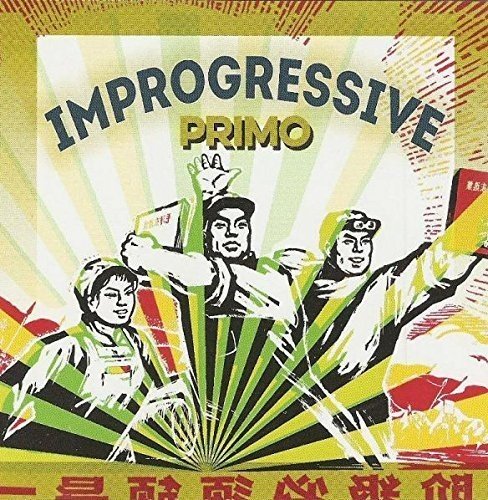 "Album cover with three men holding books, yellow and red background, Chinese characters."