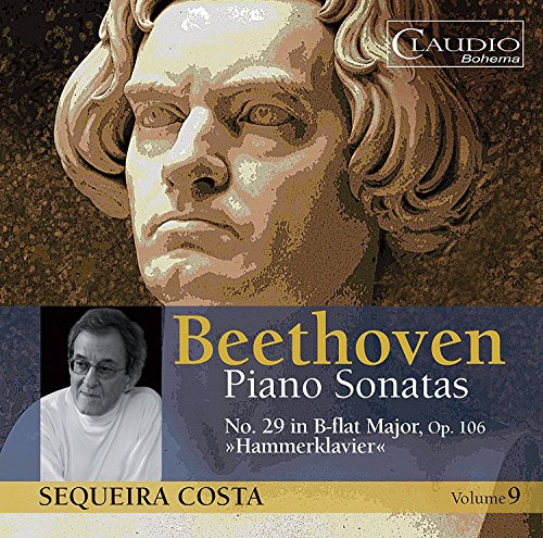 CD cover featuring Beethoven's bust and pianist Sequeira Costa's photo.