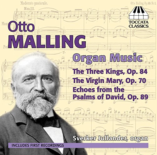 CD cover featuring a man with a beard, text, and sheet music background.