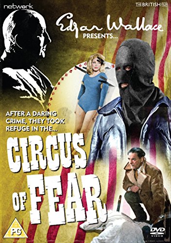 DVD cover for Circus of Fear featuring a masked figure, woman, and man crouching.