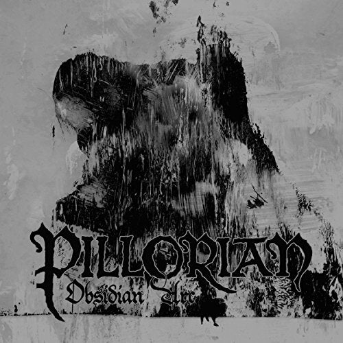 Black and white album cover for Pillorian’s “Obsidian Arc” vinyl record.