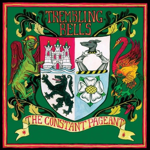 Album cover for Trembling Bells’ “The Constant Pageant” with heraldic imagery.