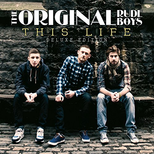 "Album cover with three men sitting on stone steps, text reads 'The Original Rudeboys'."