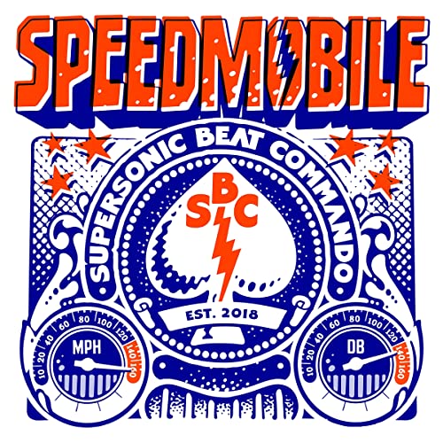 CD cover for Speedmobile’s “Supersonic Beat Commando” with gauges and logo.