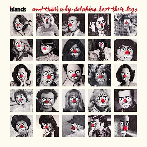 CD cover with a grid of black and white portraits, each with a red nose.