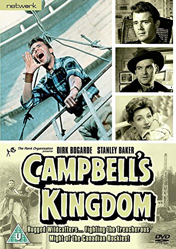 Campbell's Kingdom" DVD cover featuring actors and an oil rig scene.