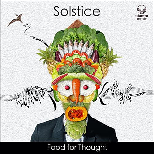 CD cover: face composed of fruits, vegetables, and fish, with musical notes.