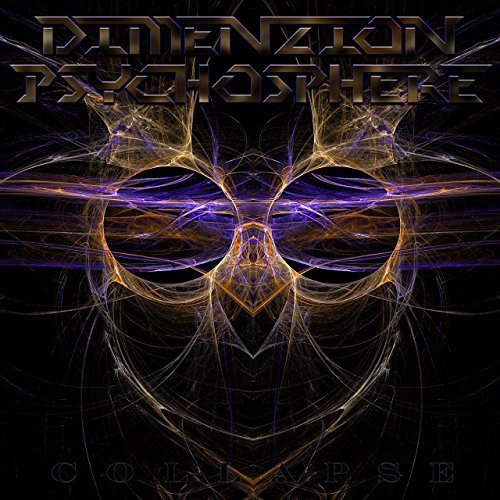 Album cover for Dimension Psychosphere - Collapse, featuring a fractal skull.