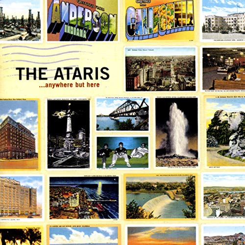 Album cover for The Ataris’ “Anywhere But Here” featuring vintage postcards.