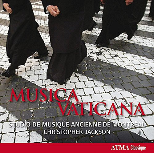 CD cover featuring monks walking on cobblestones with red and white text overlay.