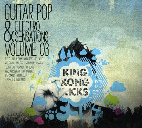 CD cover for "King Kong Kicks Vol. 3" with abstract blue and white art.