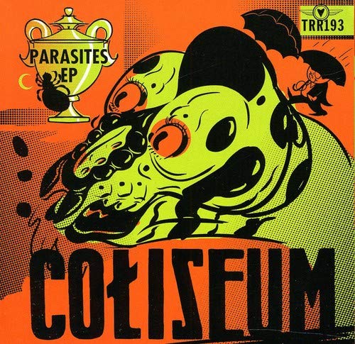 CD cover for "Parasites" featuring a yellow and black illustrated monster.