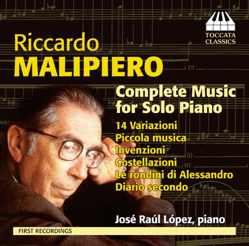 CD cover featuring pianist José Raúl López and composer Riccardo Malipiero.