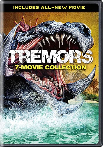 DVD cover for "Tremors 7-movie Collection" featuring a giant worm monster.