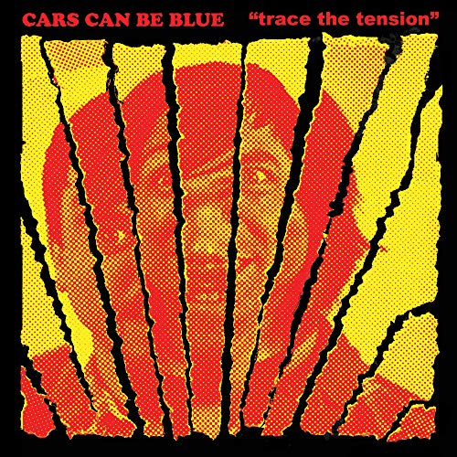 Red and yellow abstract album cover with jagged, vertical lines.