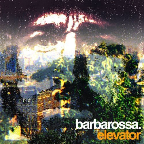 Abstract album cover for Barbarossa’s “Elevator” with blurred city lights.
