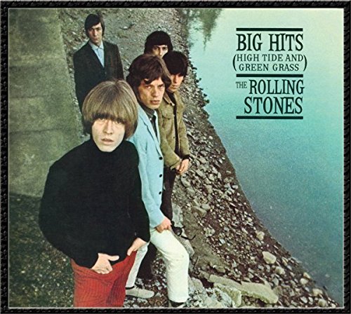 The Rolling Stones album cover featuring the band members standing by a body of water.
