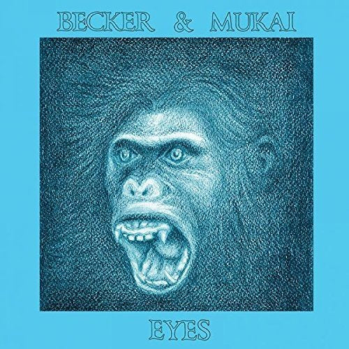 A blue vinyl album cover with a sketch of a screaming ape's face.