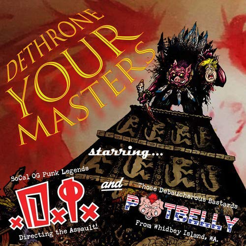 Vinyl album cover featuring a grotesque, horned creature on a throne.