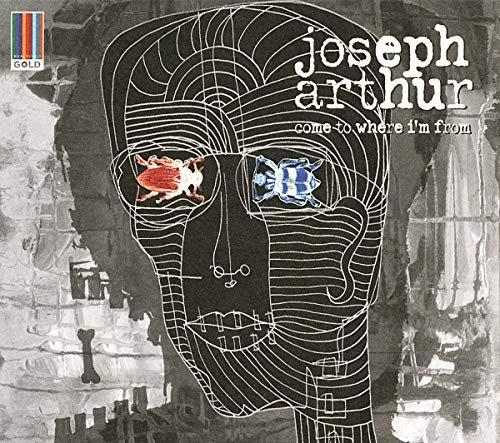 CD cover with illustrated face, insects, and abstract white lines.