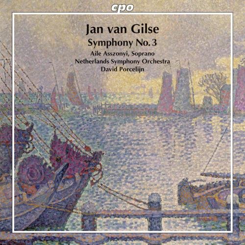 A CD cover featuring a pointillist painting of boats on water.