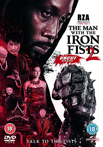 DVD cover for The Man With The Iron Fists 2 featuring martial arts characters.