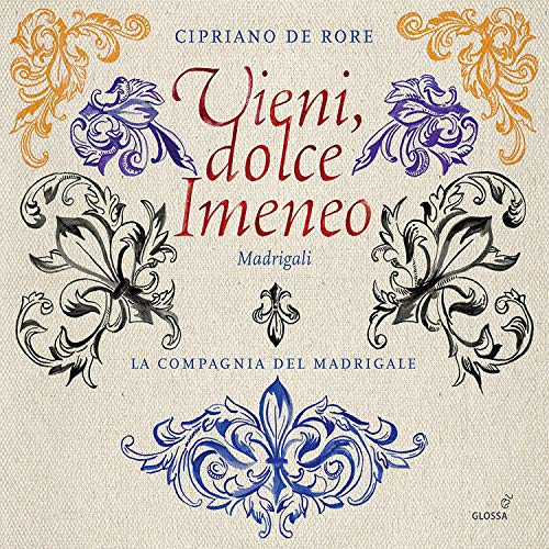 CD cover for “Vieni, dolce Imeneo” by Cipriano de Rore, ornate design.