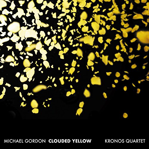CD cover: abstract yellow shapes on black with artist and quartet names.
