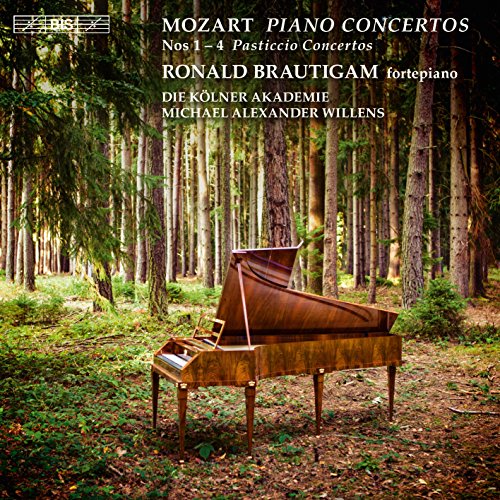 "CD cover featuring a grand piano in a forest with white text overlay."