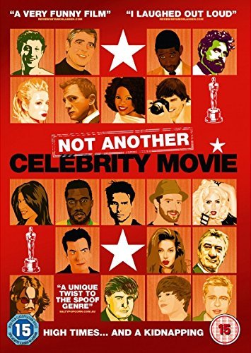 DVD cover for "Not Another Celebrity Movie" featuring illustrated celebrity faces.
