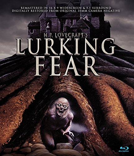 Blu-ray cover for "Lurking Fear" featuring a castle and monstrous creature.