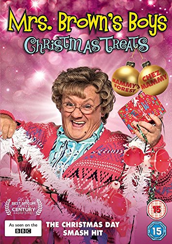 DVD cover featuring a woman in a red Christmas sweater holding wrapped gifts.