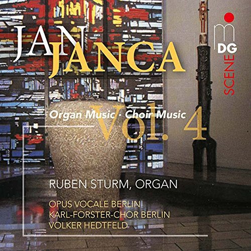 "CD cover with organ pipes, text 'Jan Janca Vol. 4' and artist names."