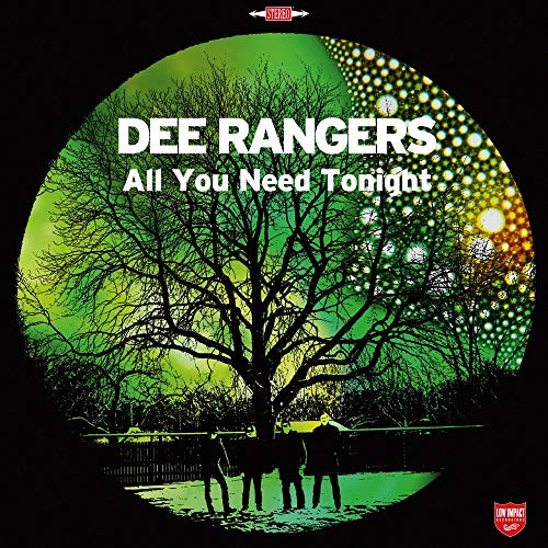 Dee Rangers album cover: band silhouetted before a tree and green sky.