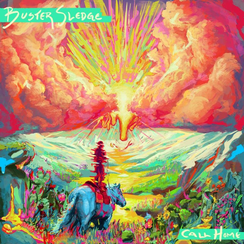CD cover: colorful painting of a rider on horseback at sunset.