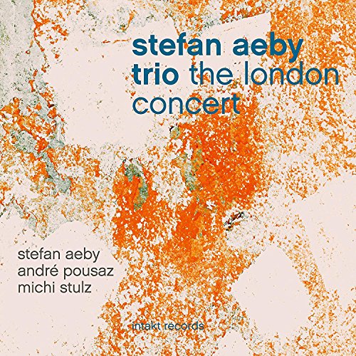 Album cover with orange and beige abstract design, blue and black text.