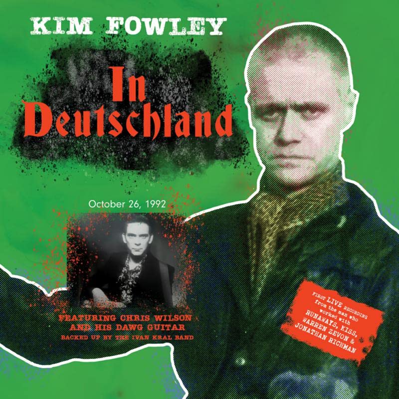 CD cover for Kim Fowley’s “In Deutschland” featuring a portrait and text.