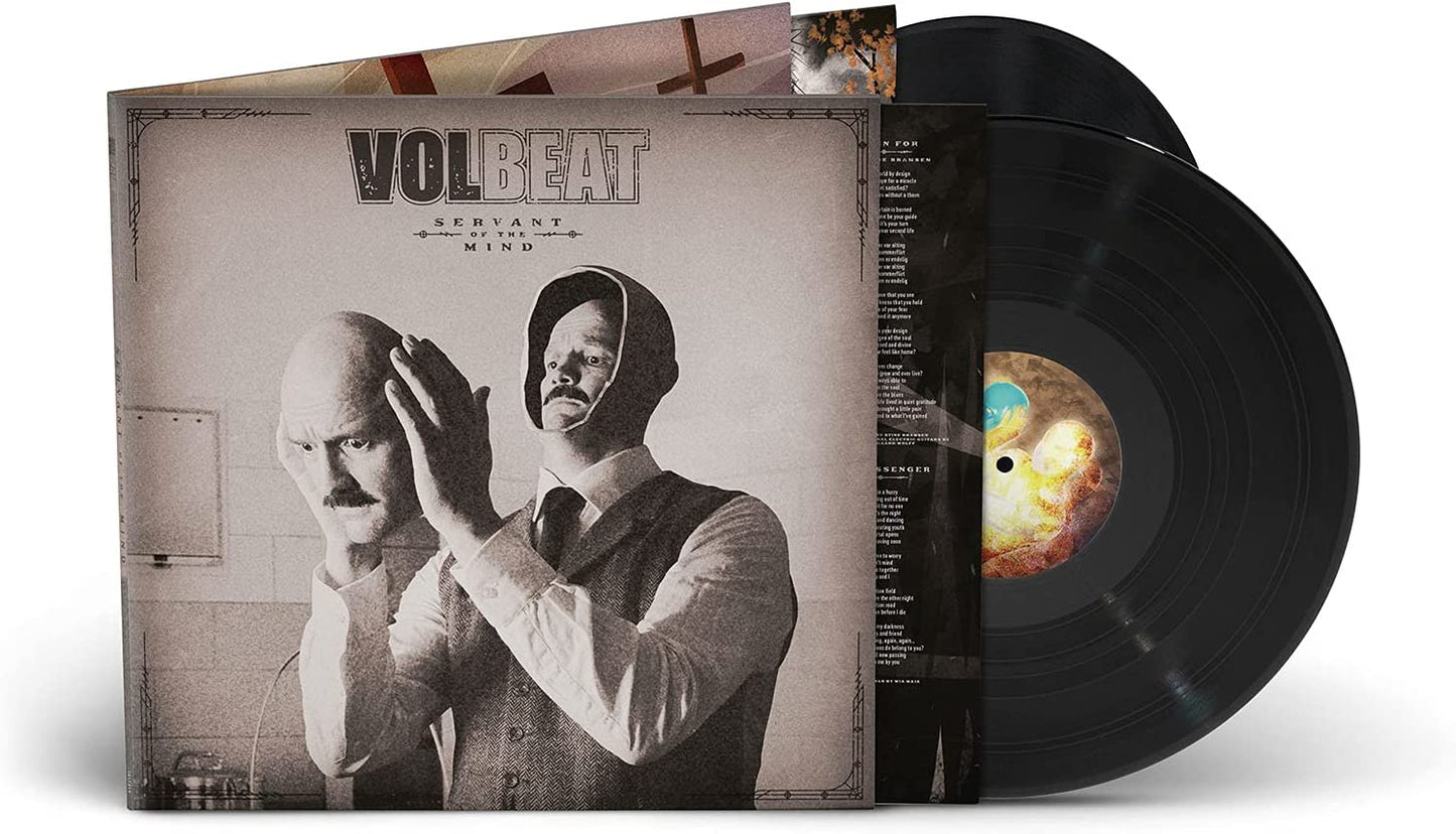 Volbeat "Servant Of The Mind" vinyl record with cover art displayed.