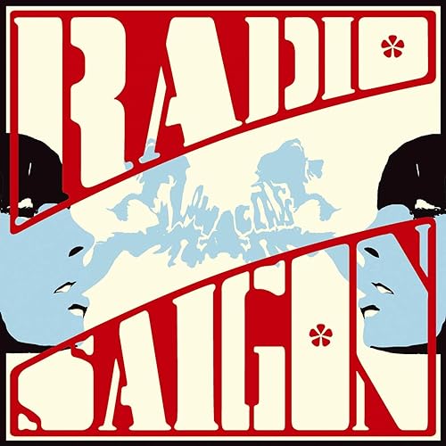 Vinyl record cover: “Radio Saigon - Another Time” with red and blue imagery.