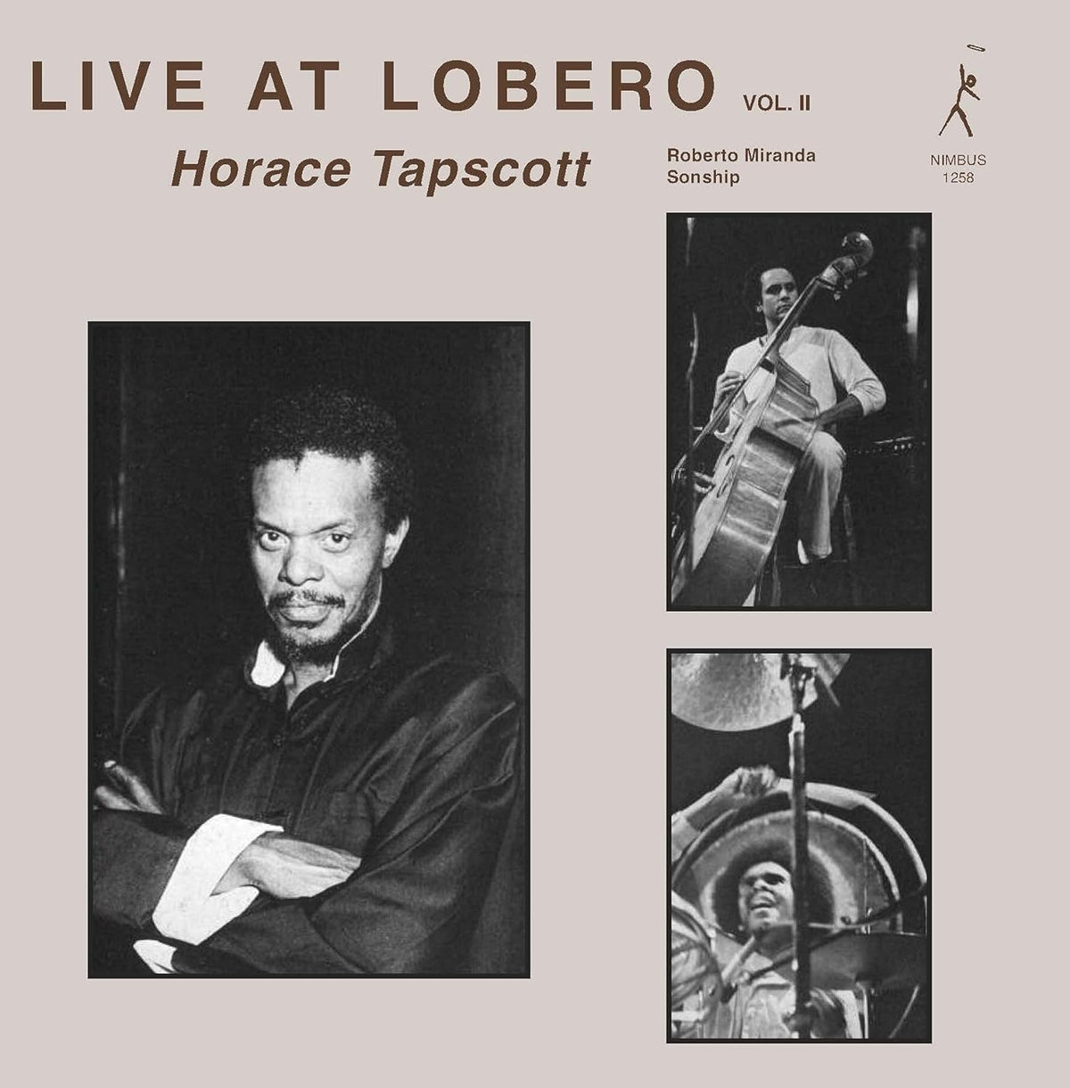 Album cover for Horace Tapscott’s “Live At Lobero: Vol. 2” featuring musicians.