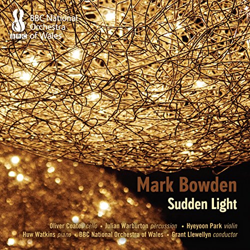CD cover featuring tangled black wires and golden lights, with artist and title.