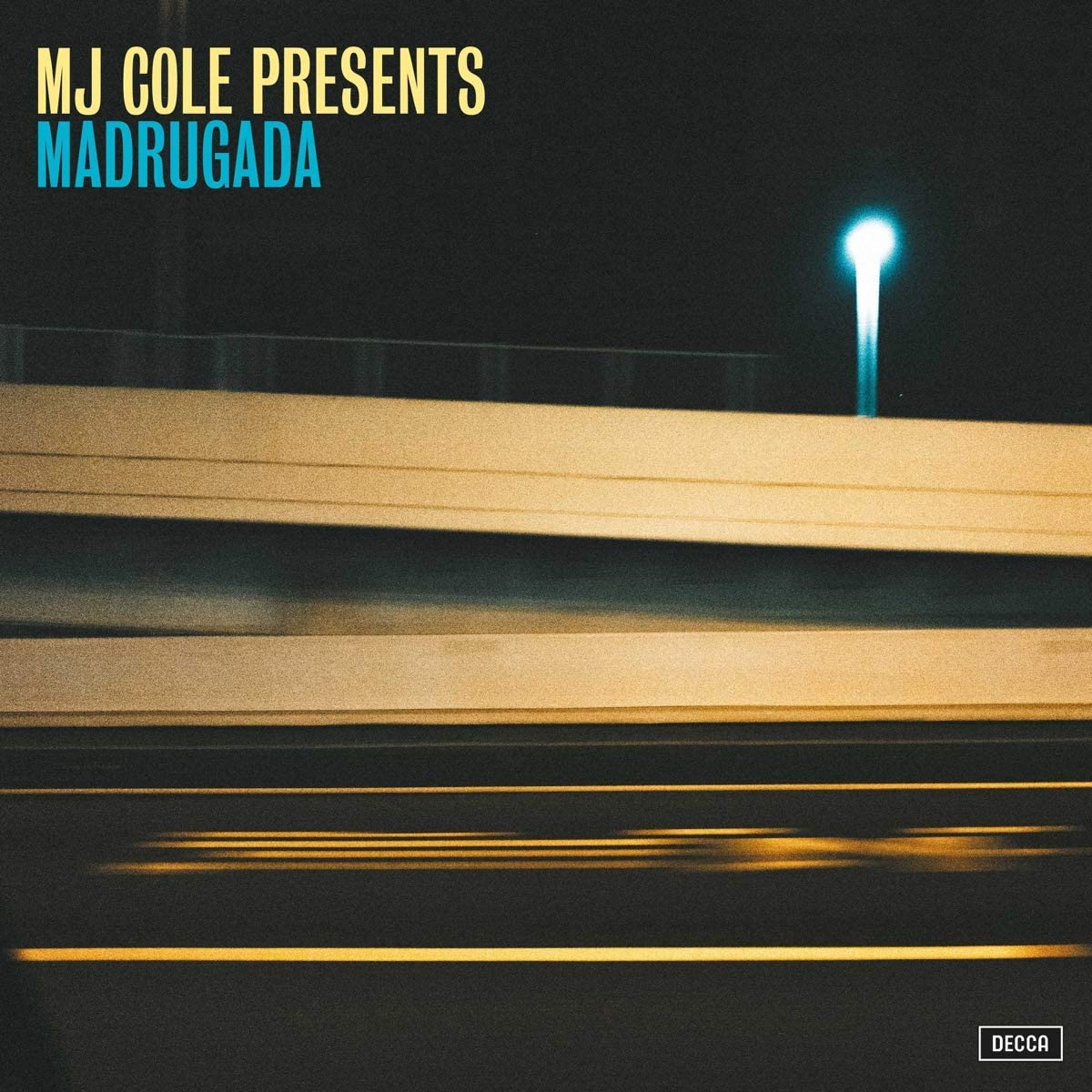 A CD cover with a nighttime highway scene, blurred lights, and a streetlamp.