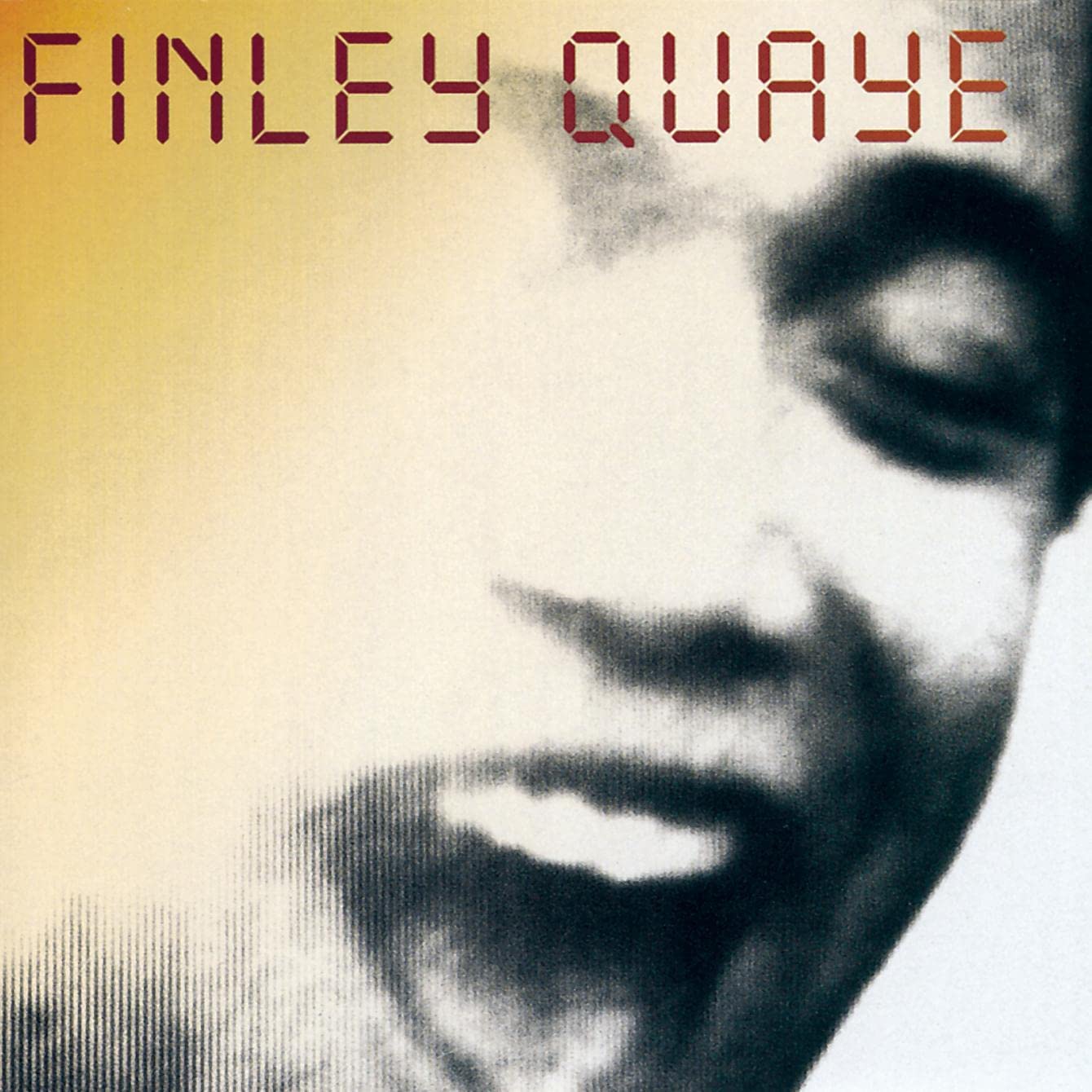 Yellow vinyl record with cover featuring Finley Quaye's name and a man's face.