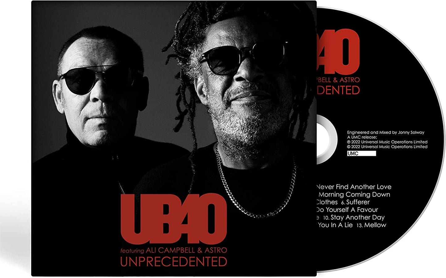 CD cover for UB40 Featuring Ali Campbell & Astro’s “Unprecedented.”