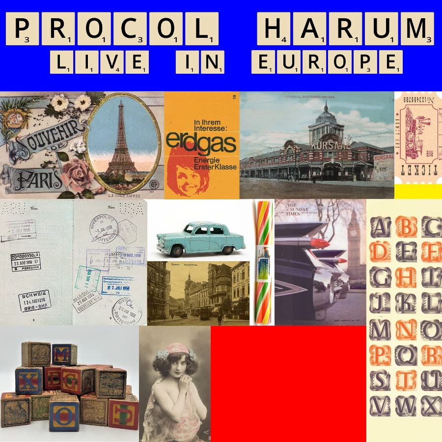 Procol Harum "Live In Europe" CD cover with collage of vintage images.