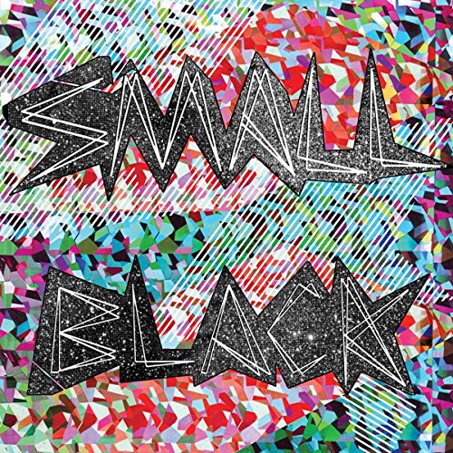 CD cover for Small Black EP with glitter text on colorful abstract background.