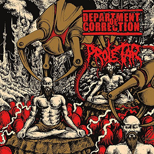 CD cover art: dark, detailed illustration of figures and machinery.