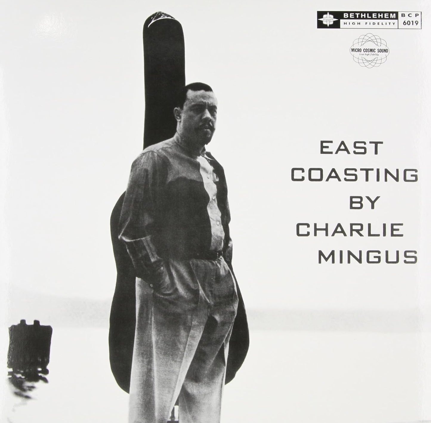 Charles Mingus “East Coasting” vinyl record cover with portrait of Mingus.